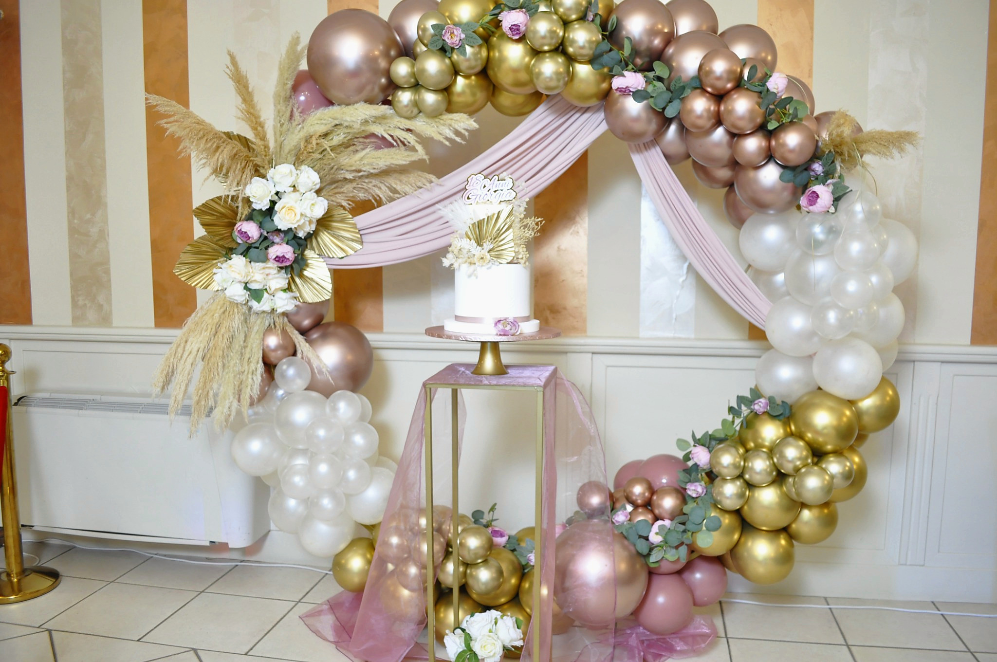 Allestimento del diciottesimo compleanno di Giorgia